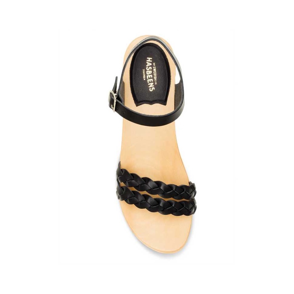 Swedish Hasbeens Tanja Debutant Black Sandals size 37